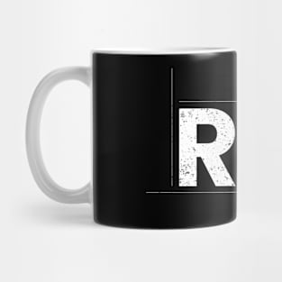 Run and ride simple vintage typography design Mug